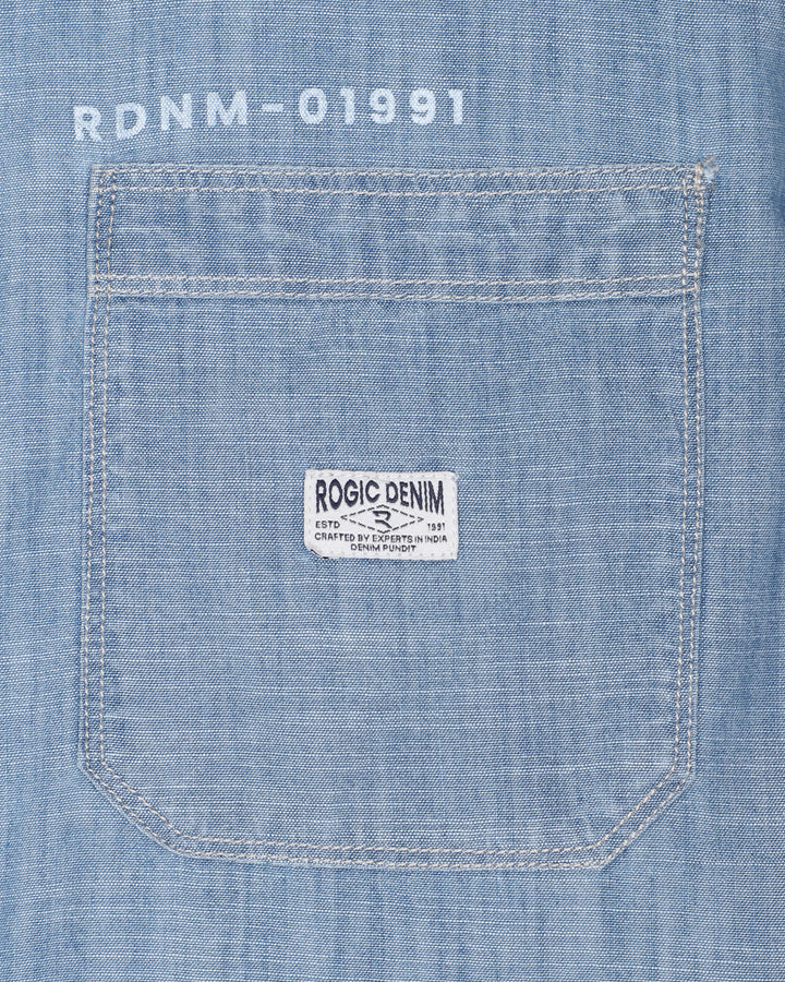 DENIM SHIRT IN LT BLUE