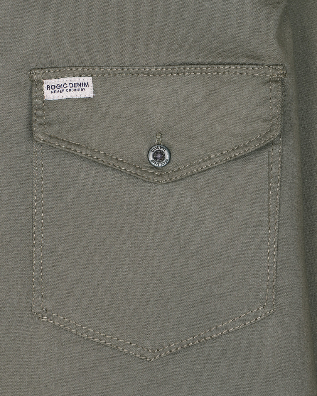 DOUBLE POCKET SOLID SHIRT IN OLIVE