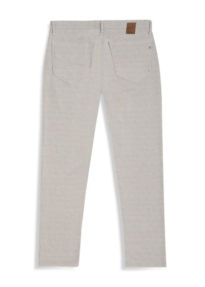 TEXTURED COTTON STRETCH TROUSERS <BR> clutch - baja dune