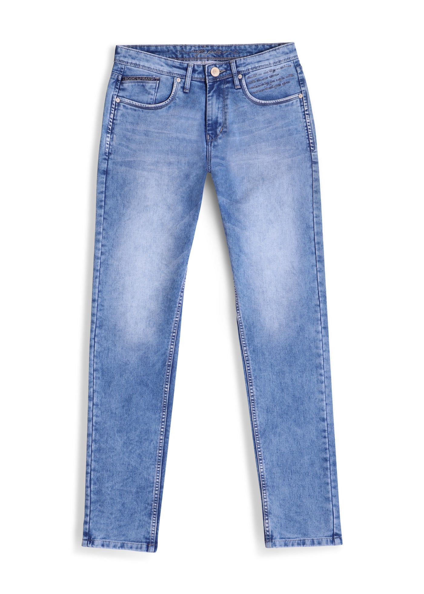 KNITTED STONE WASHED JEANS <br> Originals - light blue
