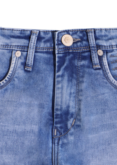 KNITTED STONE WASHED JEANS <br> Originals - light blue