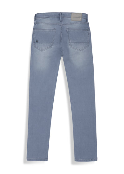 KNITTED COLORED JEANS <br> Vibrant - MIRAGE BLUE