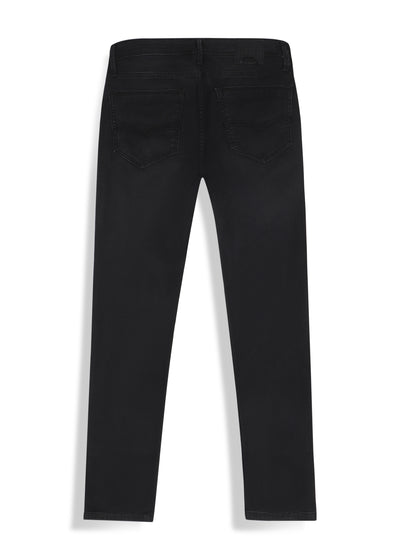 KNITTED COLORED JEANS <br> Vibrant - Black