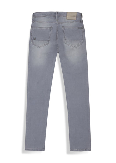 KNITTED COLORED JEANS <br> Vibrant - CHARCOAL