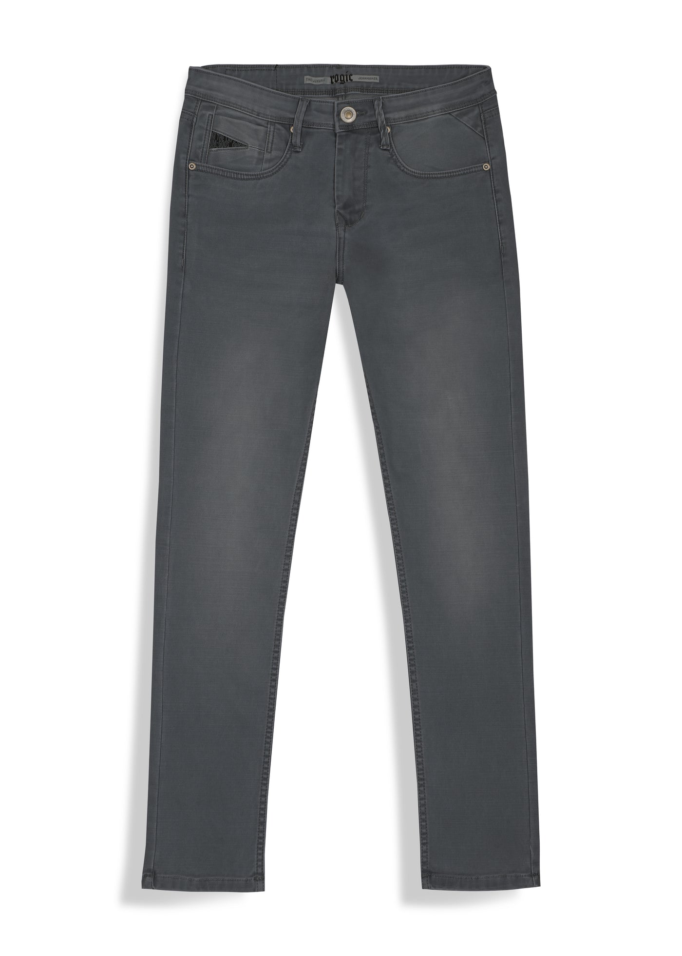 KNITTED COLORED JEANS <br> Vibrant - olive