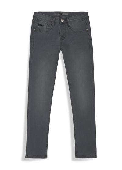 KNITTED COLORED JEANS <br> Vibrant - olive