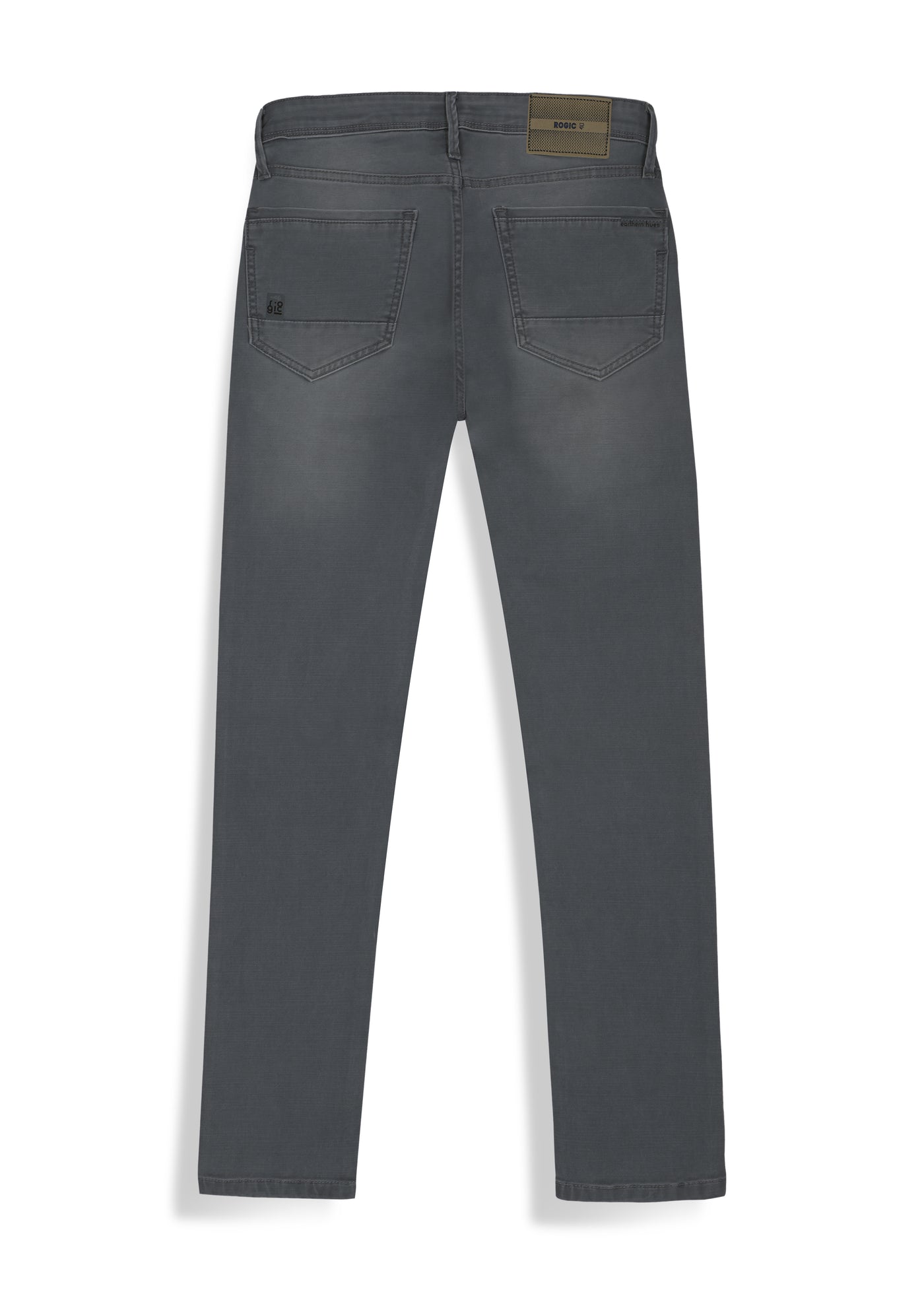 KNITTED COLORED JEANS <br> Vibrant - olive