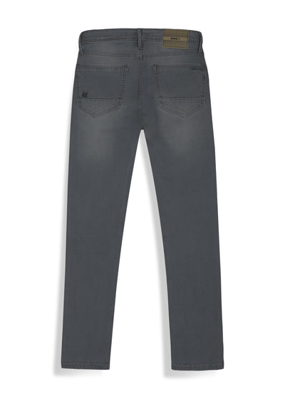 KNITTED COLORED JEANS <br> Vibrant - olive