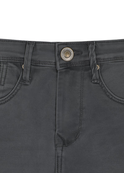 KNITTED COLORED JEANS <br> Vibrant - olive