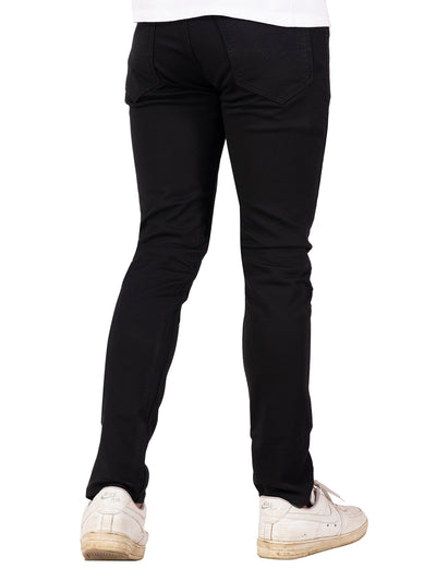 DOBBY COTTON STRETCH TROUSERS <br> banjara - black