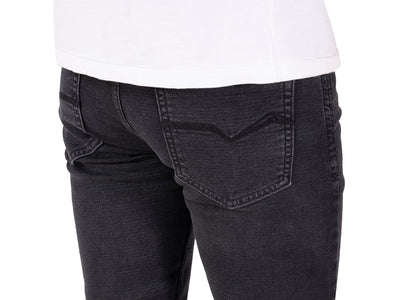 RAW WASH STRETCH JEANS <br> Phantom - BLACK