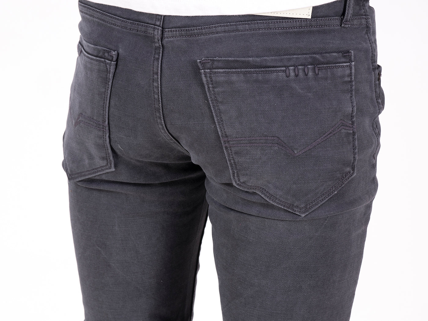 PLAIN COLORED JEANS <BR> Berlin- granite