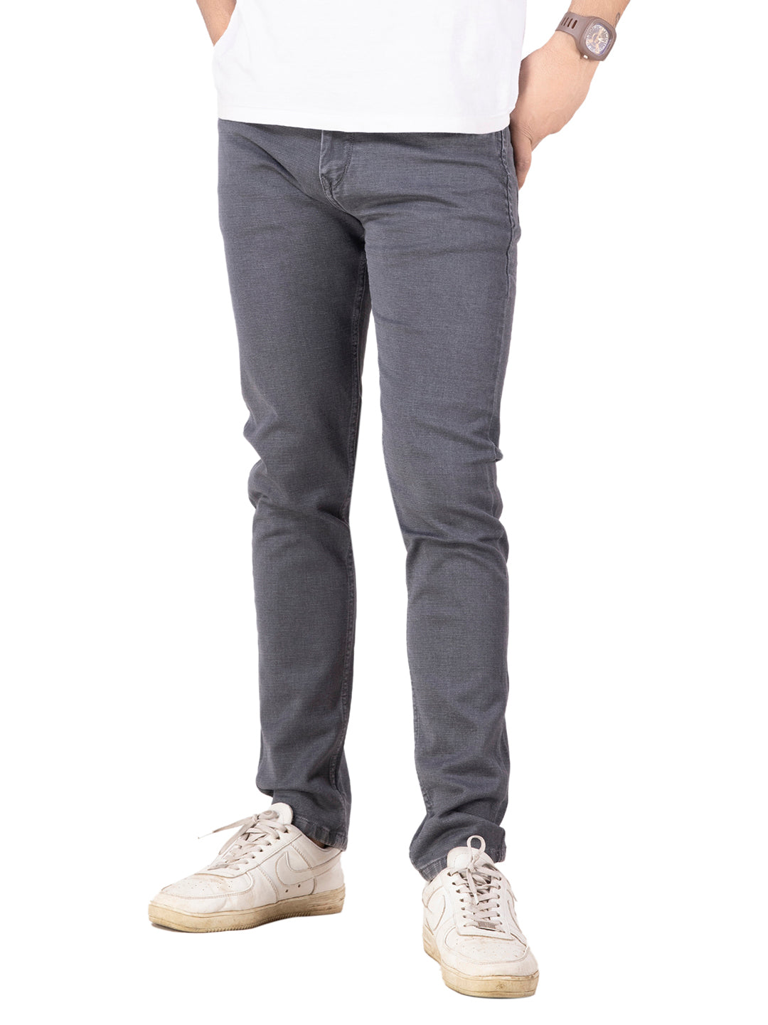 RAW WASH STRETCH JEANS <br> Phantom - GREY