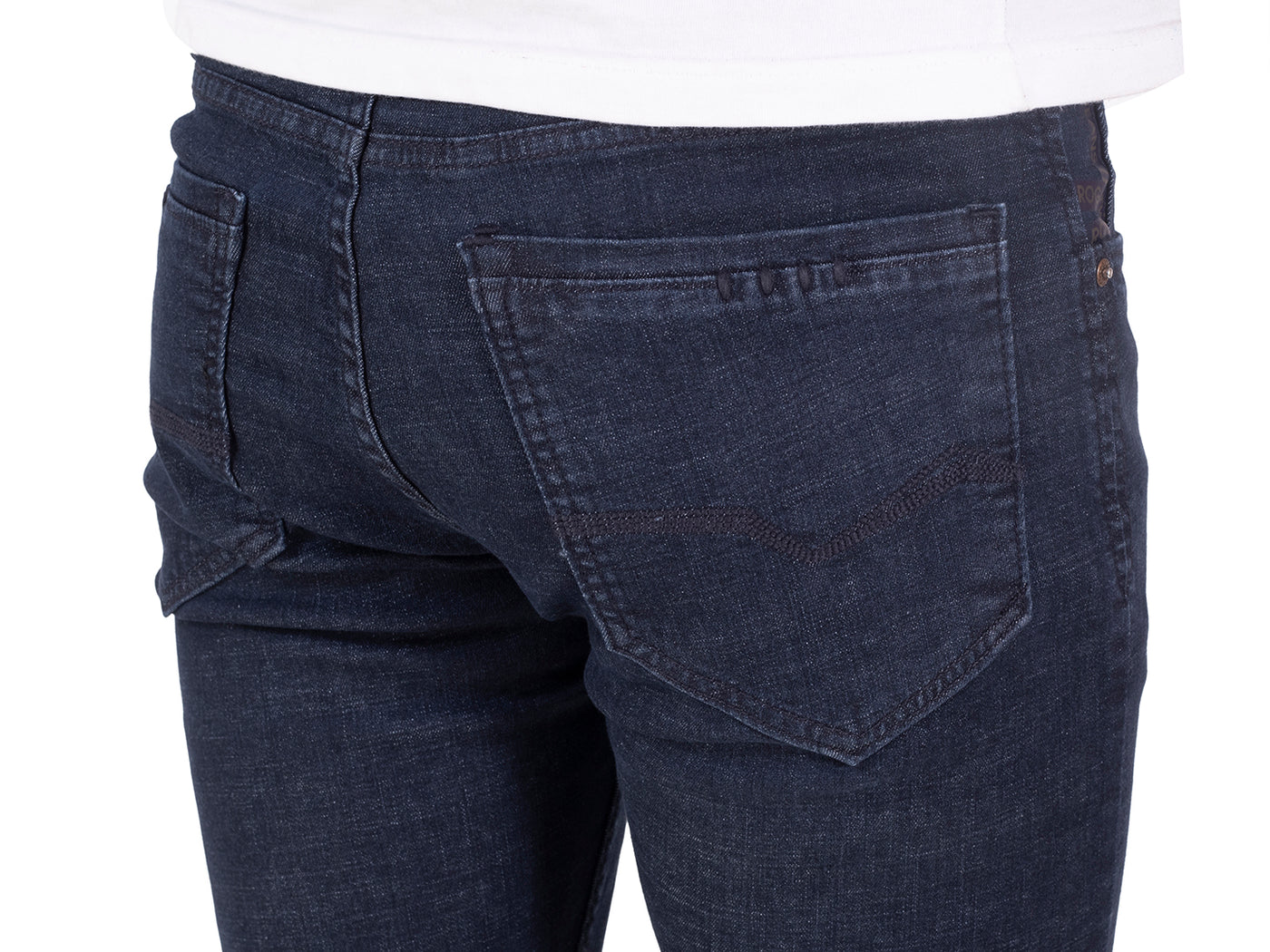 raw stretch jeans <BR> REDDICK- indigo