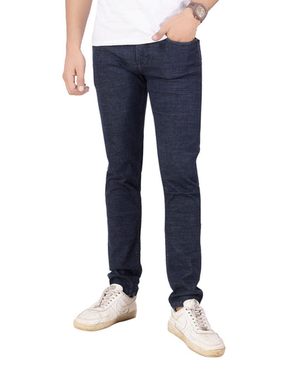 raw stretch jeans <BR> REDDICK- indigo