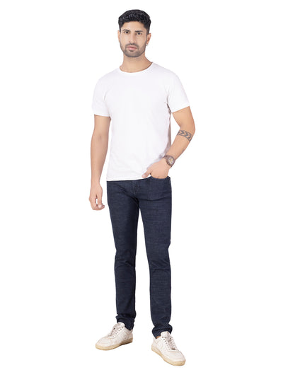 raw stretch jeans <BR> REDDICK- indigo