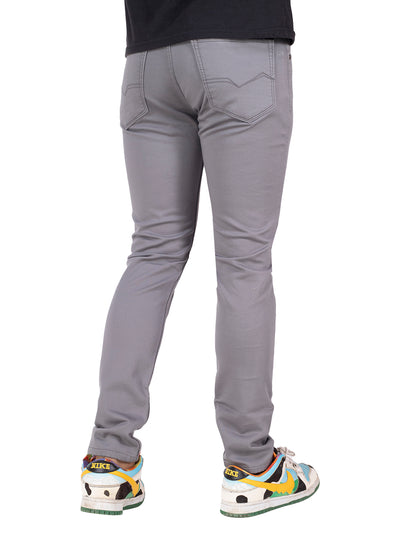 DOBBY COTTON STRETCH TROUSERS <br> banjara - grey