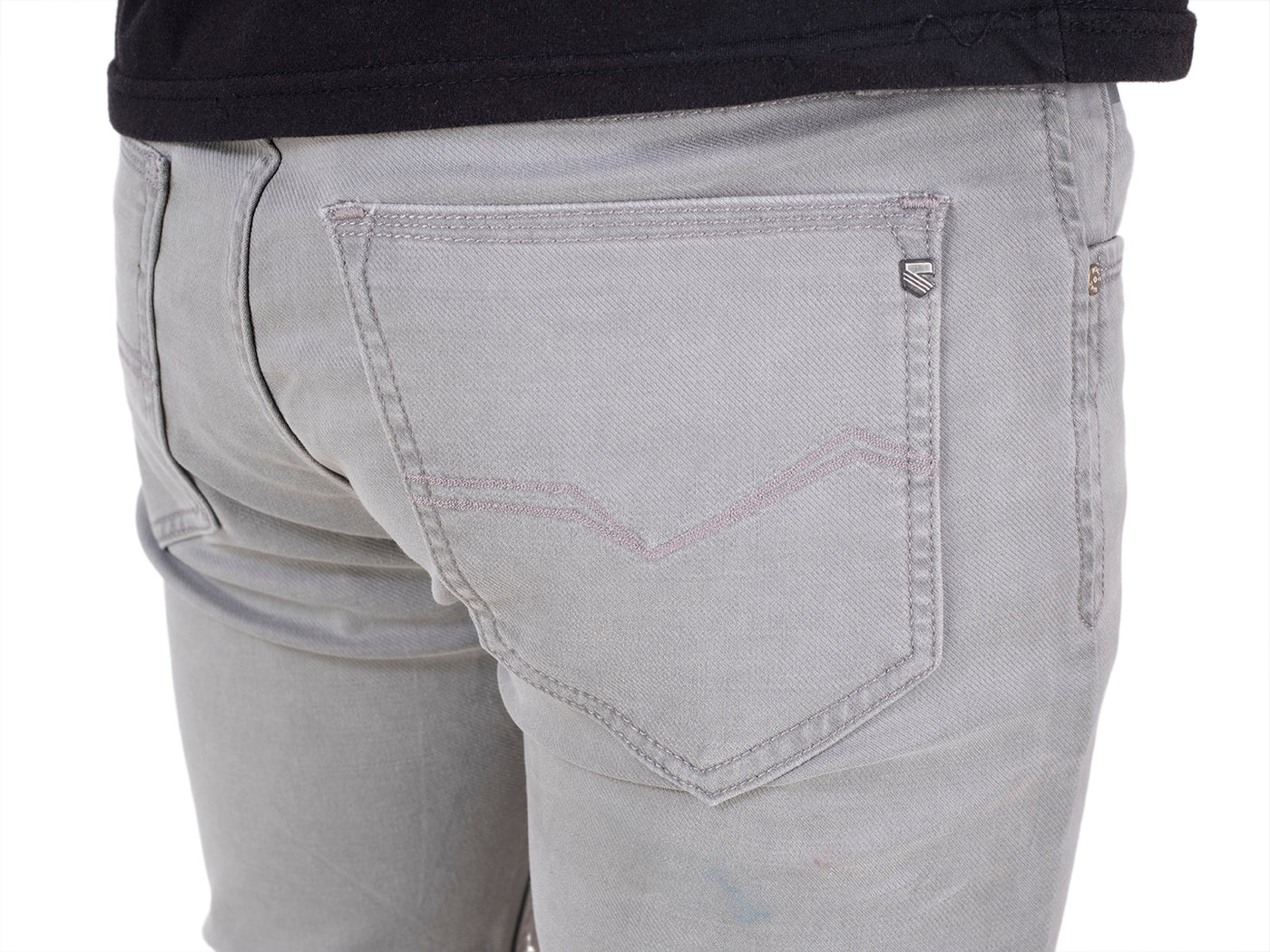 PLAIN COLORED JEANS <BR> Berlin- grey