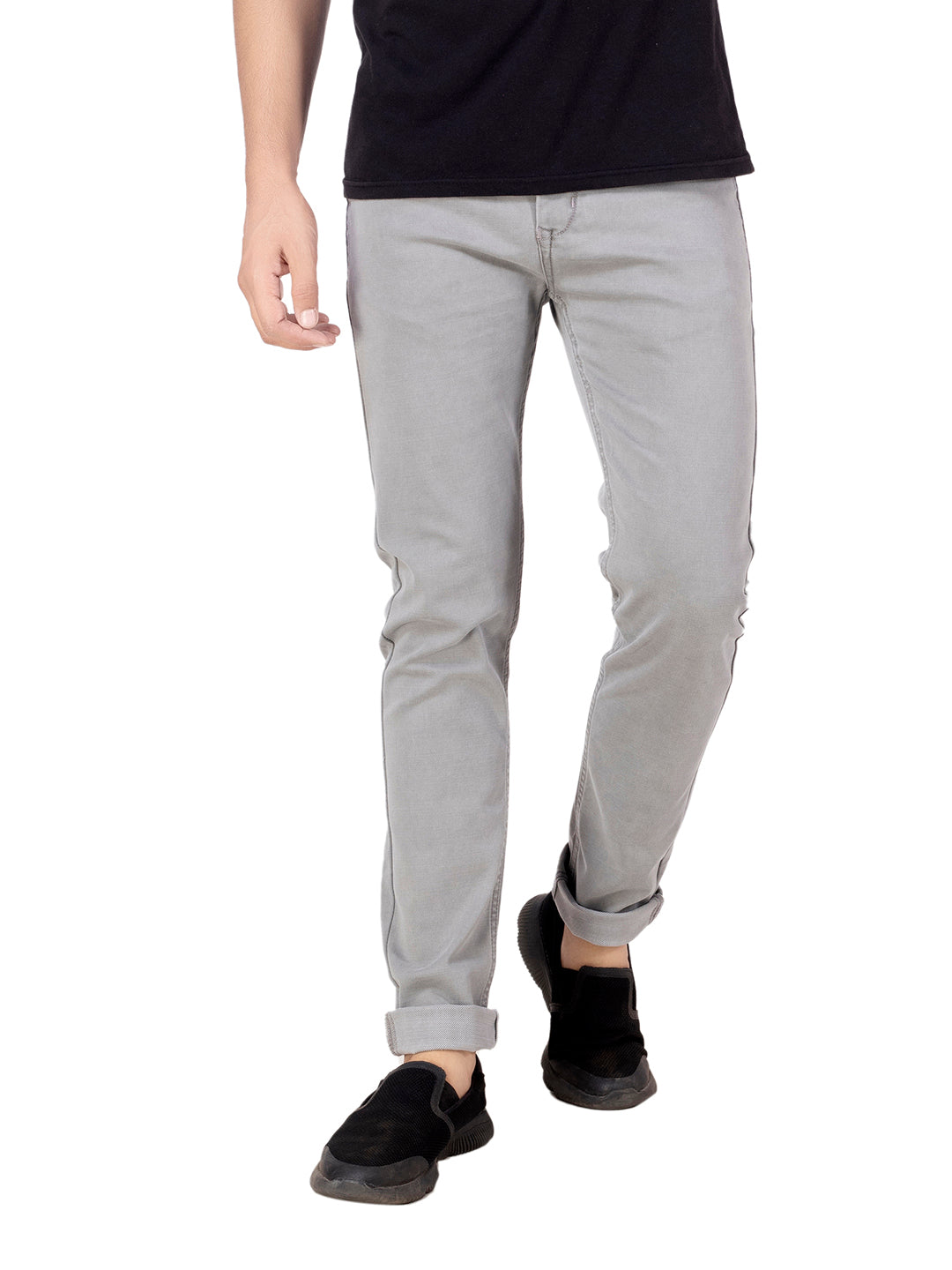 PLAIN COLORED JEANS <BR> Berlin- grey