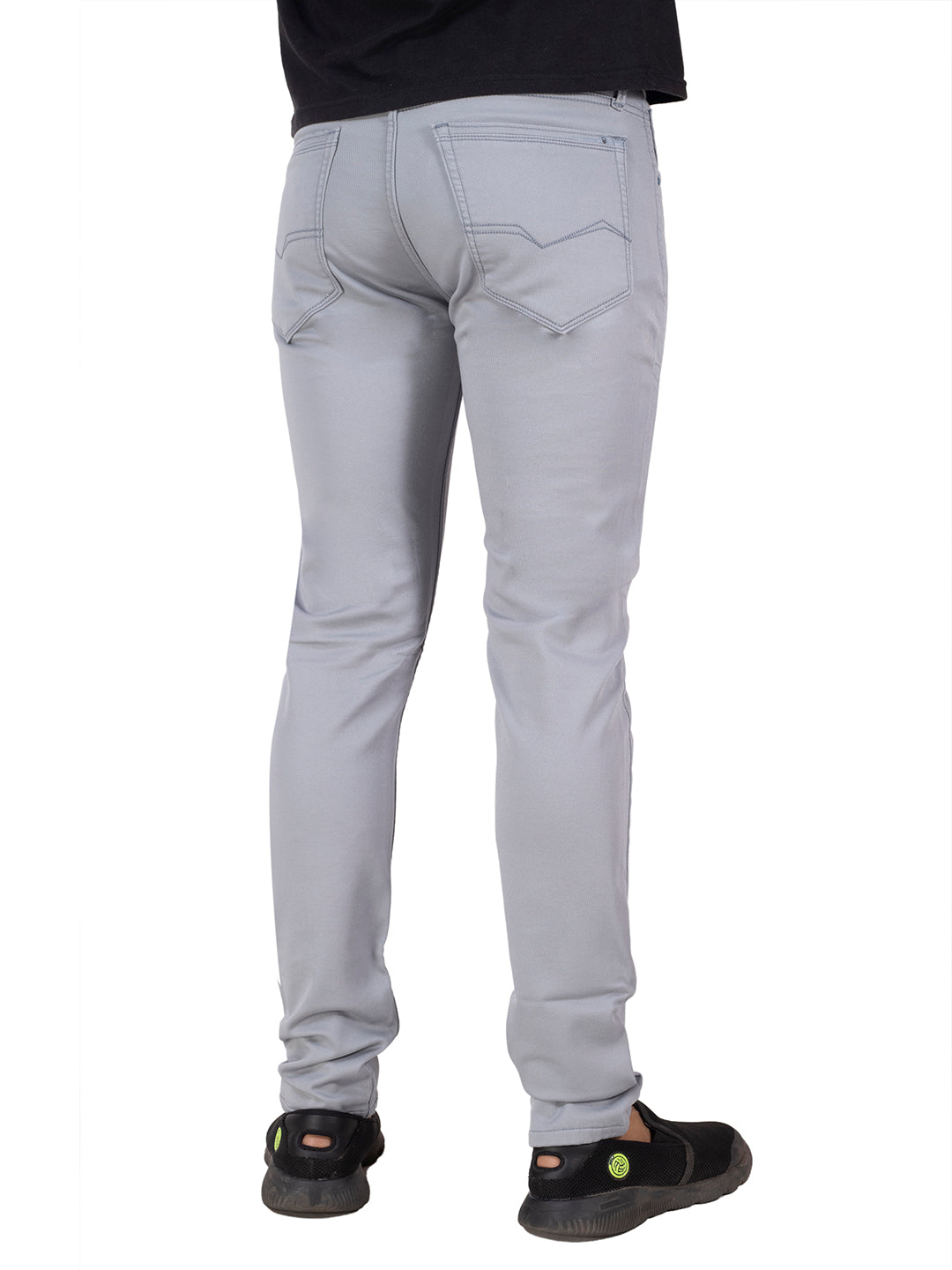 DOBBY COTTON STRETCH TROUSERS <br> banjara - ash