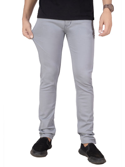 DOBBY COTTON STRETCH TROUSERS <br> banjara - ash