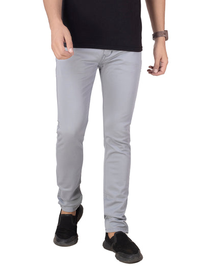 DOBBY COTTON STRETCH TROUSERS <br> banjara - ash