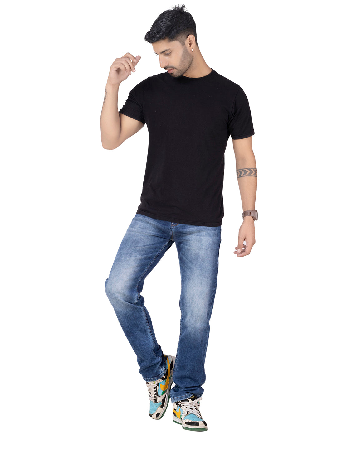 STRAIGHT FIT STRETCH JEANS <br> 713 - indigo