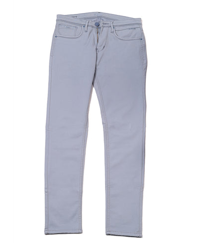 DOBBY COTTON STRETCH TROUSERS <br> banjara - ash