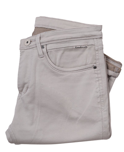 DOBBY COTTON STRETCH TROUSERS <br> banjara - baja dune