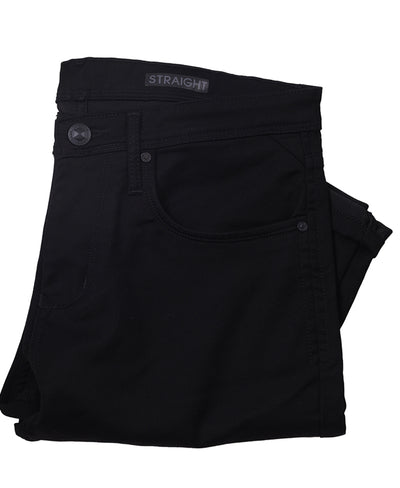 STRAIGHT FIT STRETCH JEANS <br> 713 - black