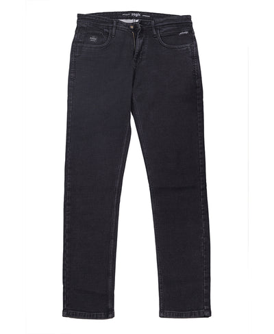 RAW WASH STRETCH JEANS <br> Phantom - BLACK