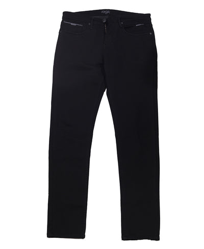 DOBBY COTTON STRETCH TROUSERS <br> banjara - black