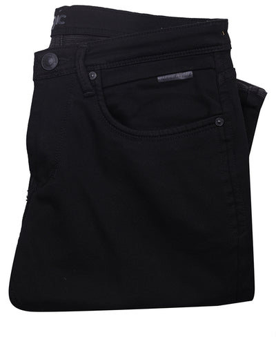 DOBBY COTTON STRETCH TROUSERS <br> banjara - black