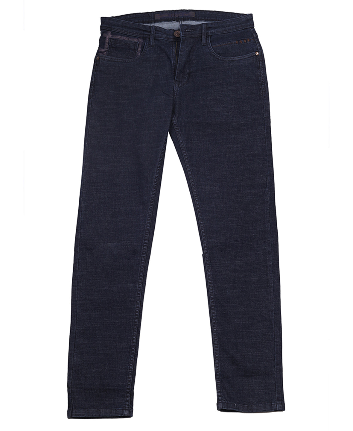 raw stretch jeans <BR> REDDICK- indigo