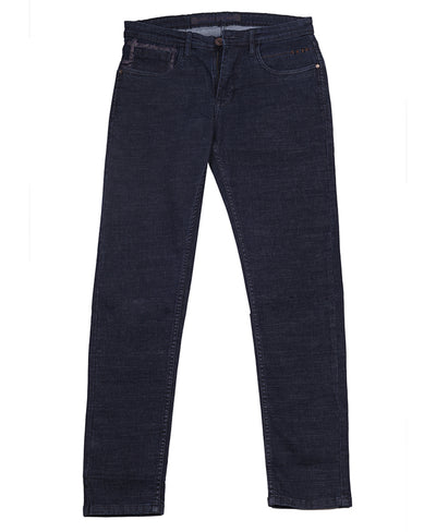 raw stretch jeans <BR> REDDICK- indigo