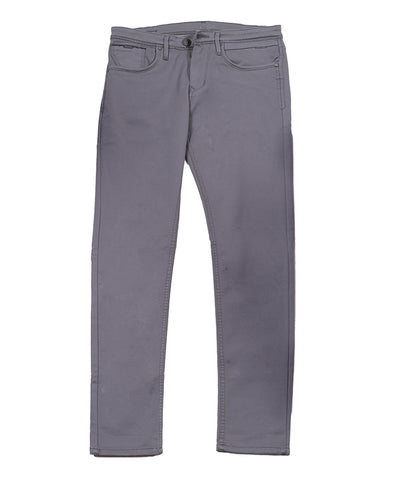 DOBBY COTTON STRETCH TROUSERS <br> banjara - grey