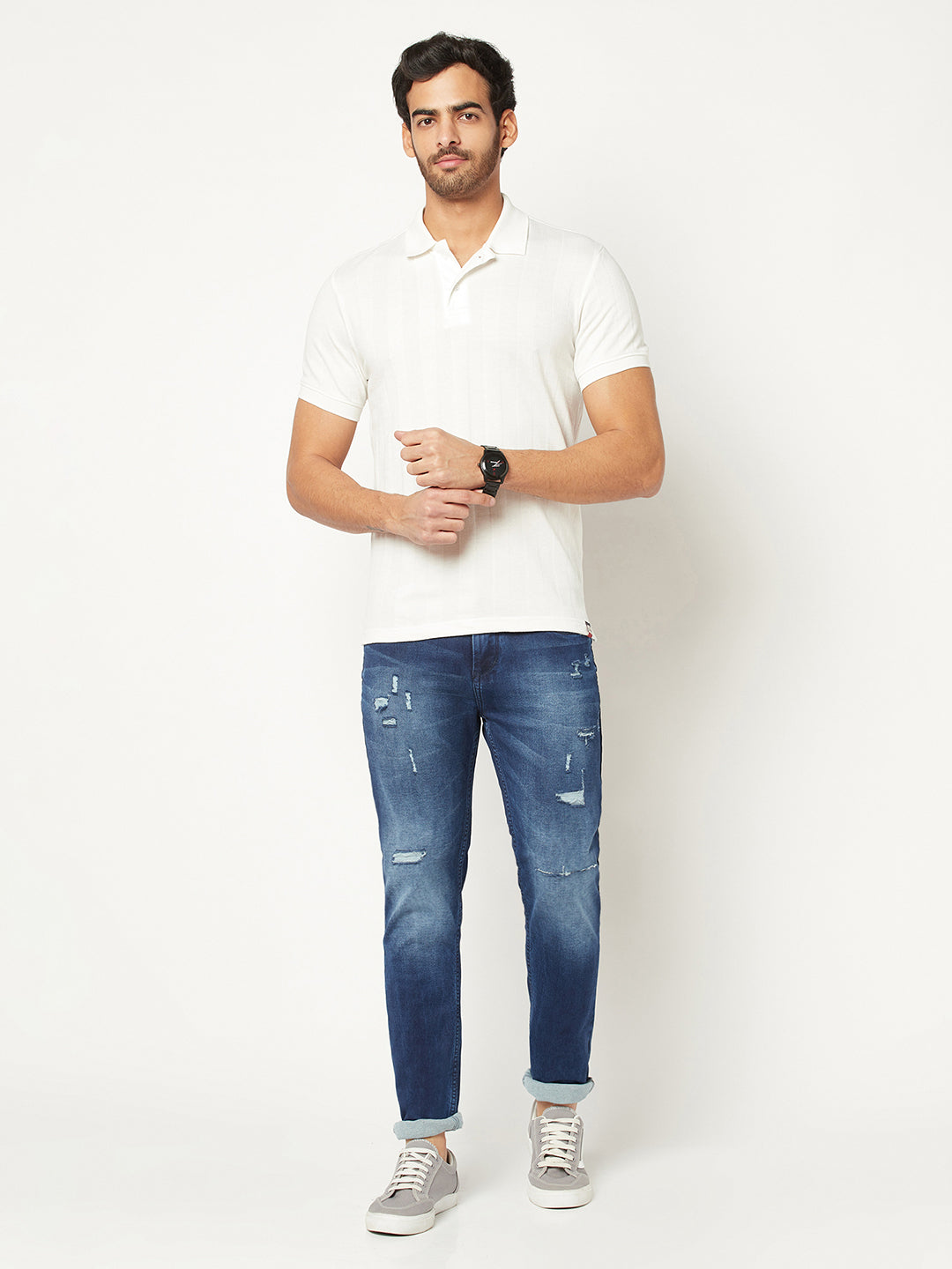 The Motif Jean <br> in Ripped Original Indigo
