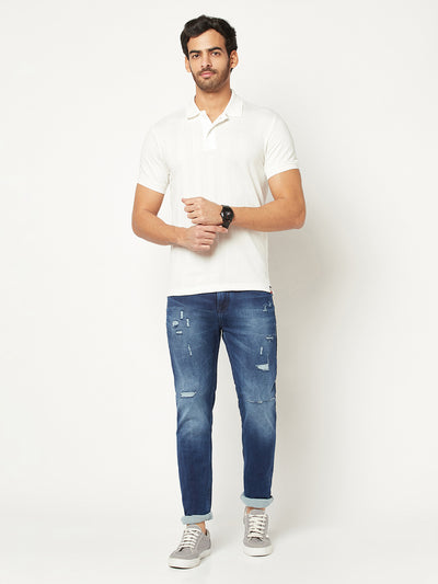 The Motif Jean <br> in Ripped Original Indigo